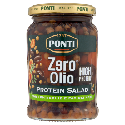 PONTI ZERO OLIO PROTEIN SALAD CON LENTICCHIE E FAGIOLI NERI 300GR