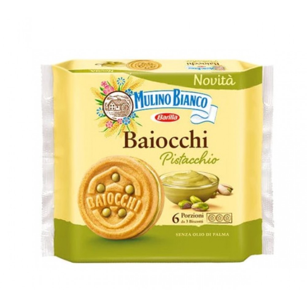 Mulino Bianco, Barilla Mulino Bianco Baiocchi al Pistacchio 168g  Τρόφιμα