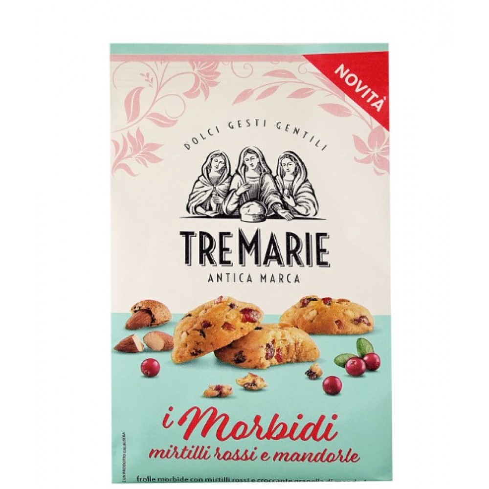 TRE MARIE -I MORBIDI-MIRTILLI ROSSI E MANDORLE 300gr Τρόφιμα