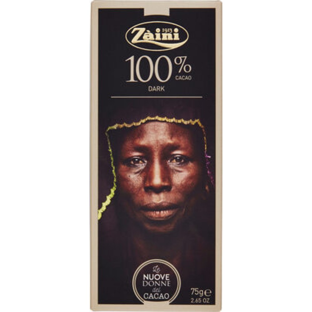 ZAINI DARK CHOCOLATE 100% CACAO 75GR Γλυκά