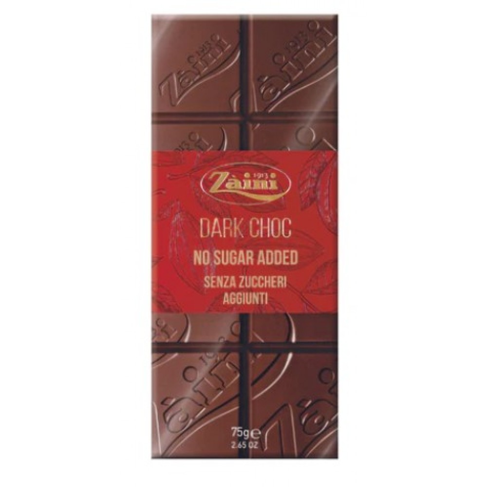 ZAINI DARK CHOC NO SUGGAR  75GR Τρόφιμα