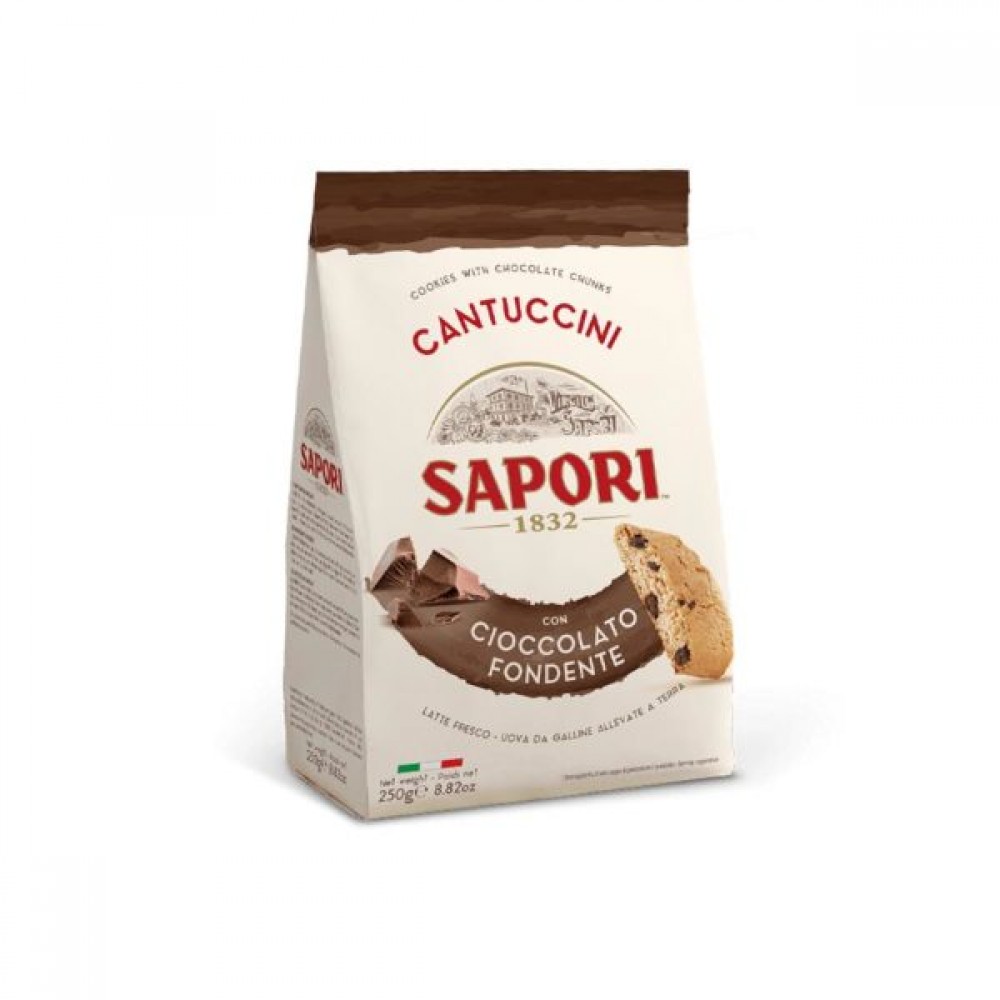 SAPORI CANTUCCINI CON CIOCCOLATO FONDENTE 250GR Γλυκά