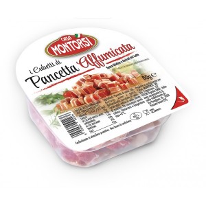 CASA MONTORSI PANCETTA AFFUMICATA A CUBETTI 80GR Τρόφιμα