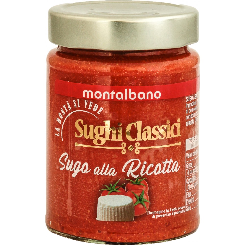 MONTALBANO SUGHI CLASSICI SUGO ALLA RICOTTA 285GR Σάλτσες 